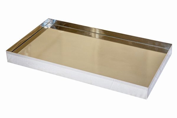 Bandeja de Prata com Tampo Espelhado