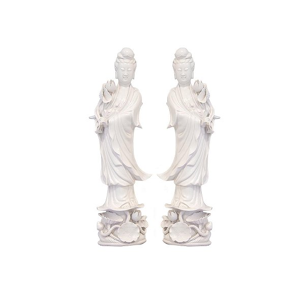 Par de esculturas chinesas vintage