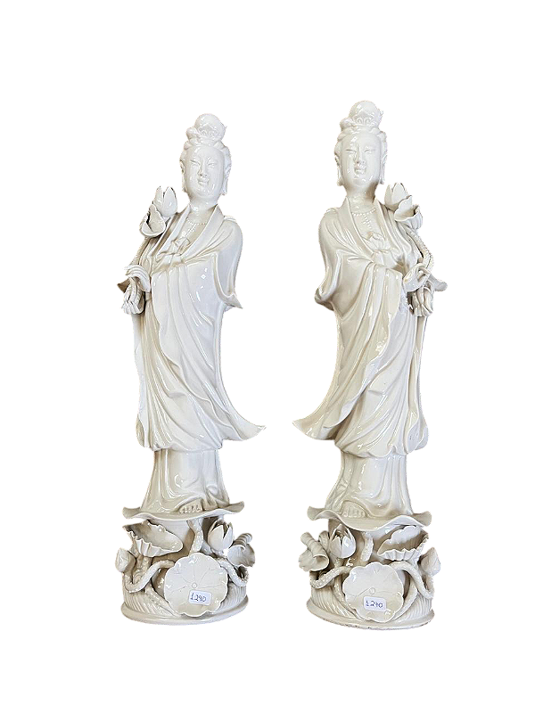 Par de esculturas chinesas vintage