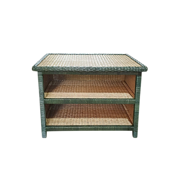 Mesa lateral/ cabeceira em junco dois andares