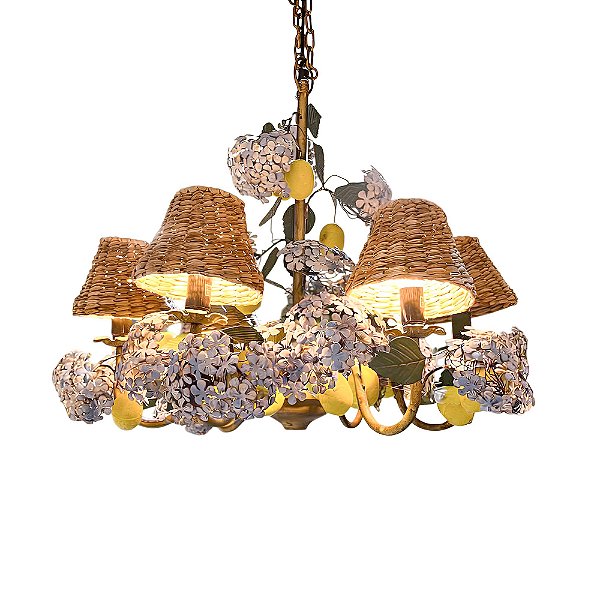 Lustre hortênsias e limões sicilianos