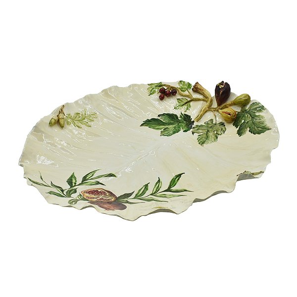 Folha costela de Adão G com frutas e insetos