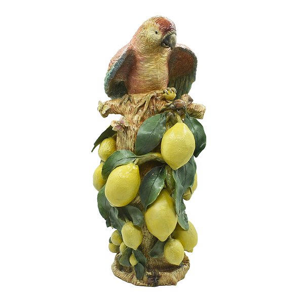 Arara no tronco com limões GG
