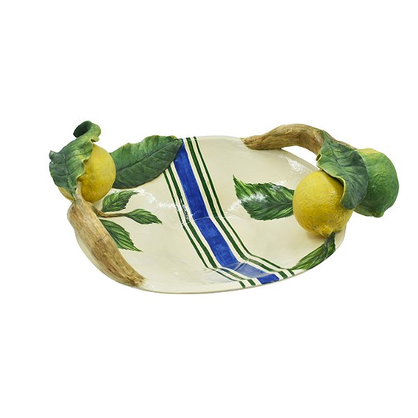 Bowl com alça de tronco com limões