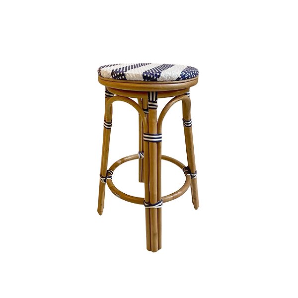 Banqueta bar lista azul