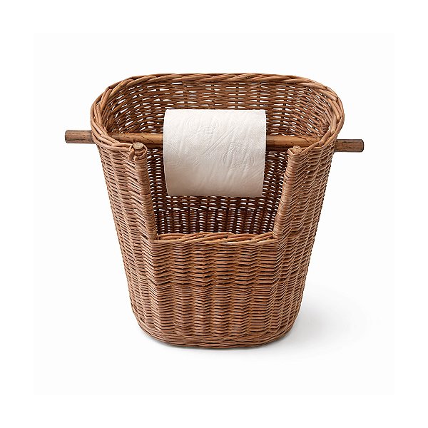 Porta papel higiênico de vime