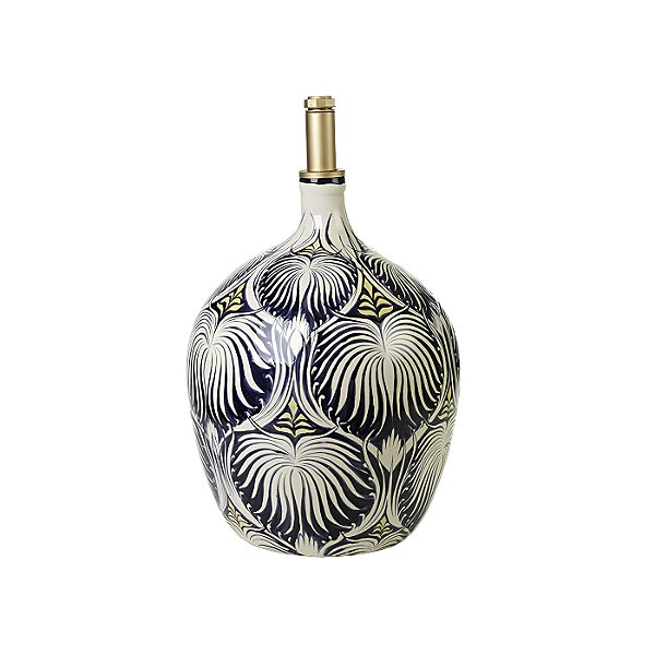 Base abajur garrafão folhas estilizadas