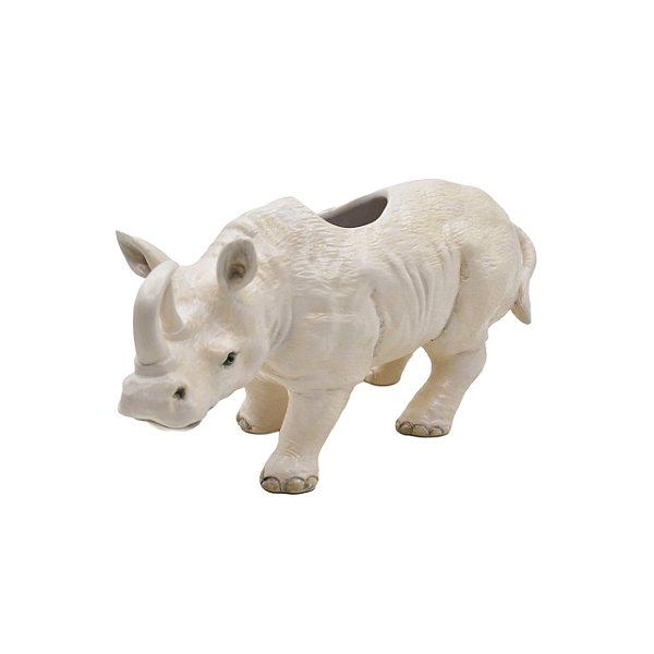 Vaso rinoceronte branco