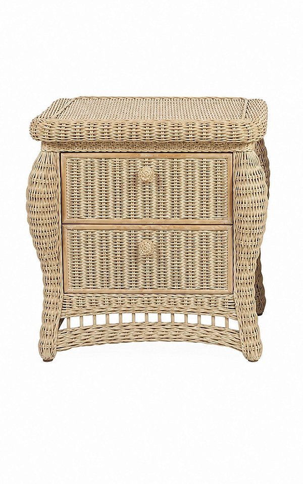 Mesa cabeceira rattan 2 gavetas