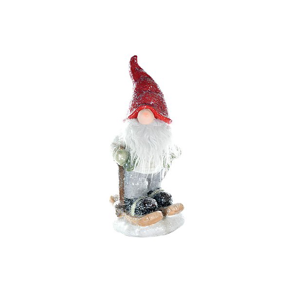 Enfeite Natal gnomo com neve