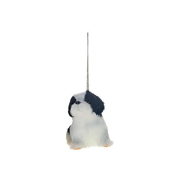 Enfeite árvore Natal cachorro pelúcia para pendurar 2