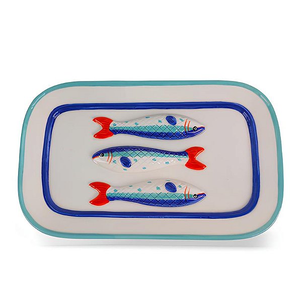Bandeja sardinhas em relevo (25 cm)