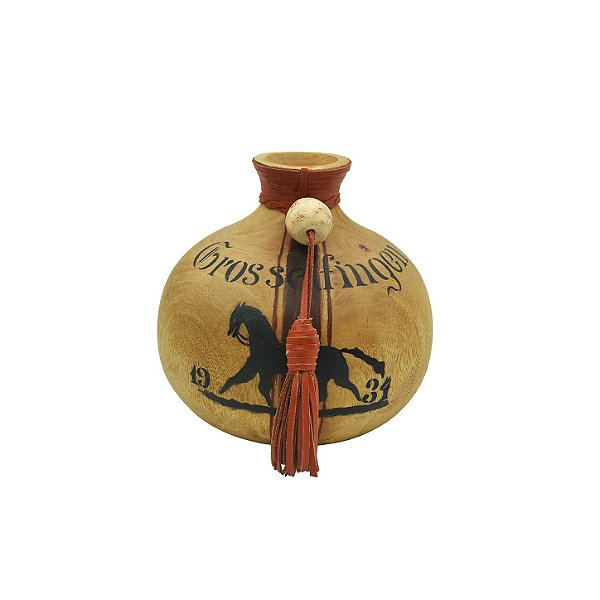 Vaso bojudo madeira cavalo