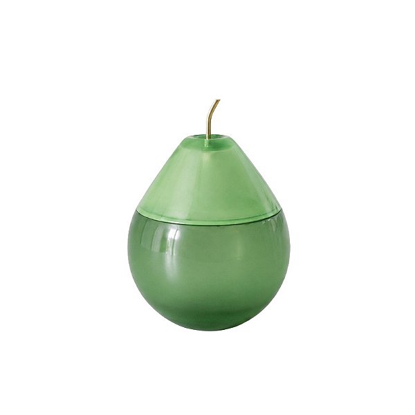 Pote pera verde em resina