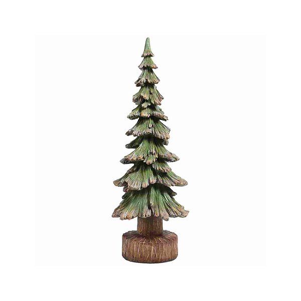 Enfeite árvore Natal ripada com vaso de tronco (45 cm)