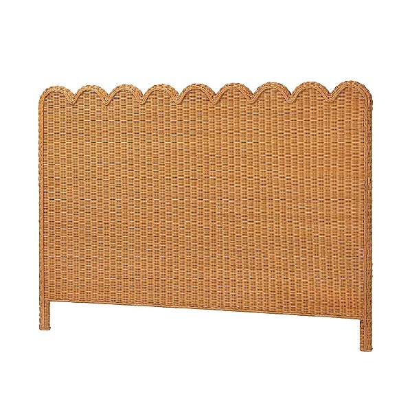 Cabeceira rattan scallop King