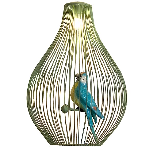 Lustre Gaiola com Pássaro Zanatta Casa