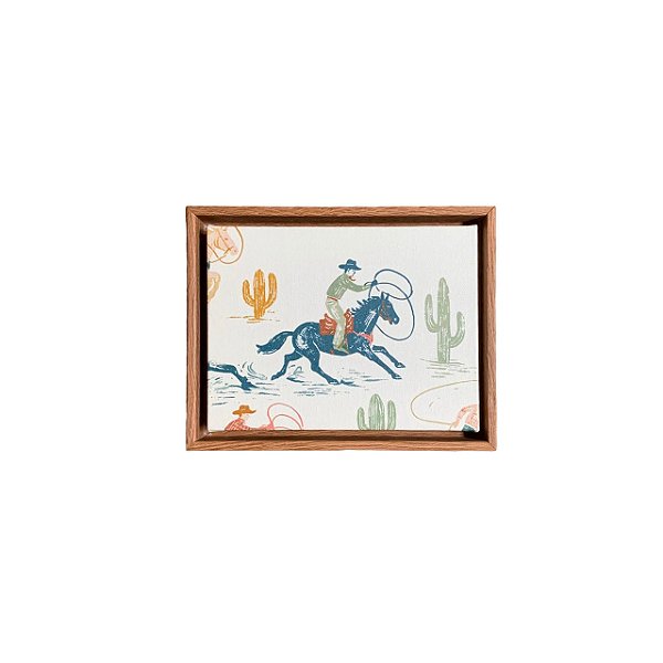 Quadro ilustração estilizada cowboy III (15x20 cm)