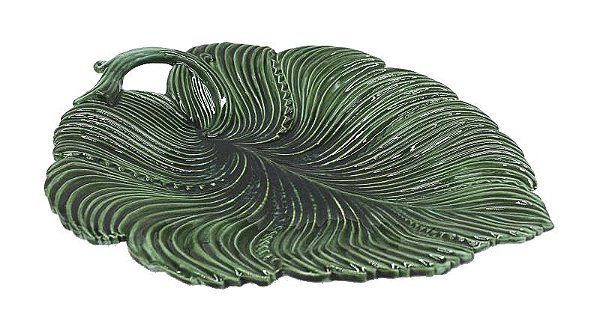 Petisqueira cerâmica folha verde Zanatta Casa
