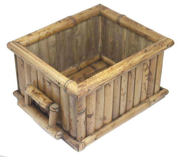 Porta Pote de Sorvete de Bambu