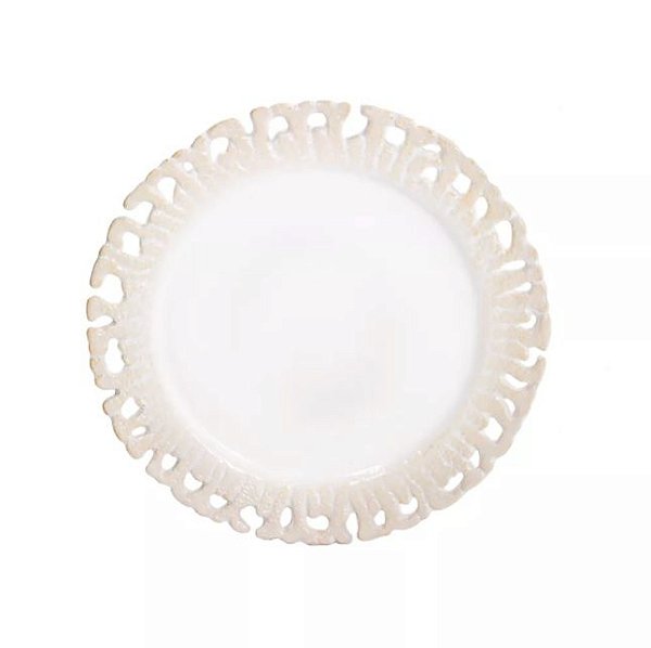 Sousplat Borda Coral Branco Zanatta Casa