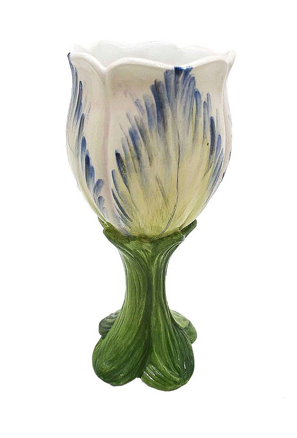Taça de cerâmica Tulipa Azul Zanatta Casa