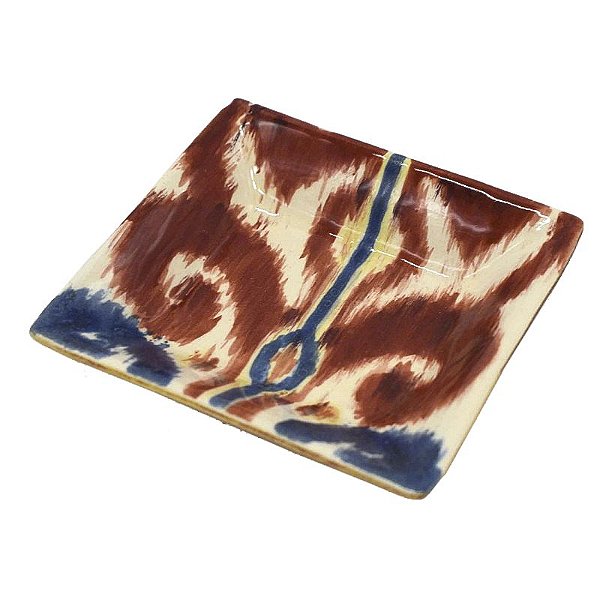 Cinzeiro Ikat Vermelho Retangular Zanatta Casa