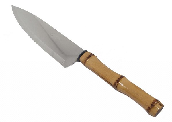 Faca Carne Trinchante cabo de Bambu