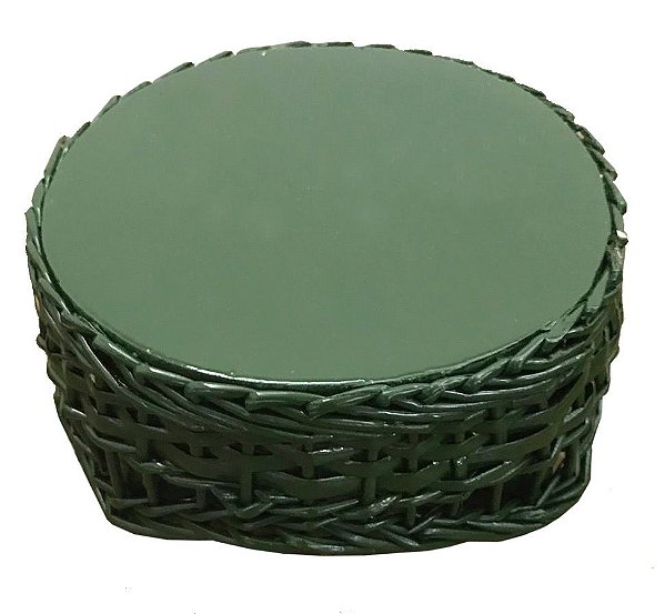 Mini banqueta redonda verde