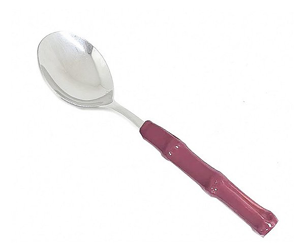 Colher de Sobremesa de Bambu Rosa antigo