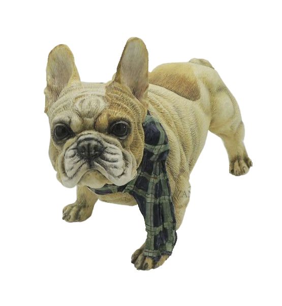Buldogue com echarpe de lã Zanatta Casa
