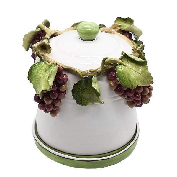 Panetoneira de uvas em cerâmica Zanatta Casa