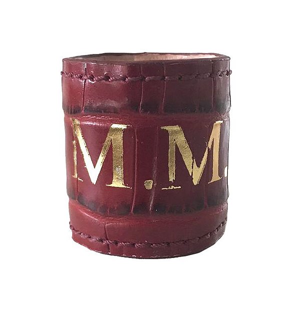 Porta guardanapo croco monograma vermelho