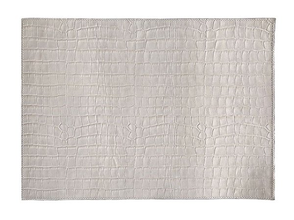 Jogo americano croco monograma off white (dupla face)