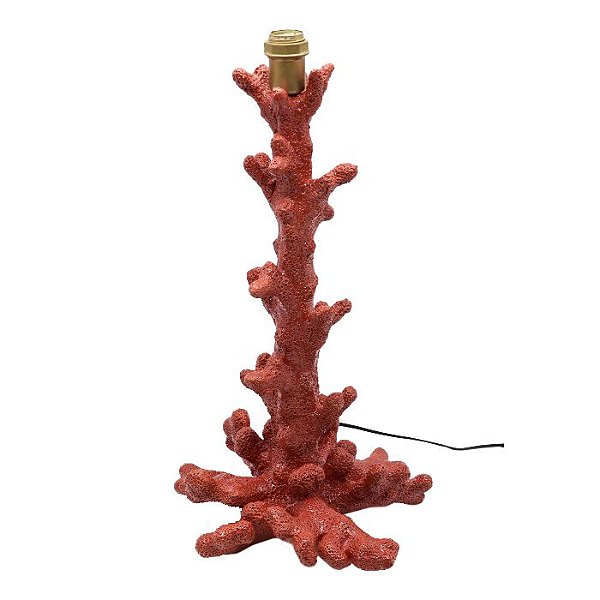 Base de abajur coral vermelho Zanatta Casa