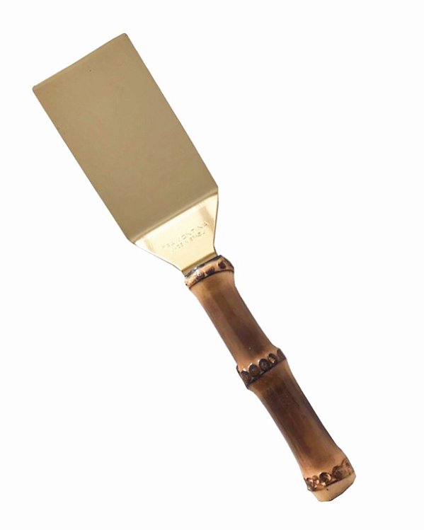 Espátula dourada com bambu escuro