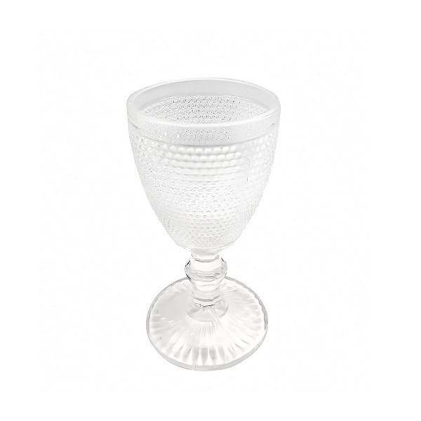 Taça bico de jaca transparente (cj com 6)