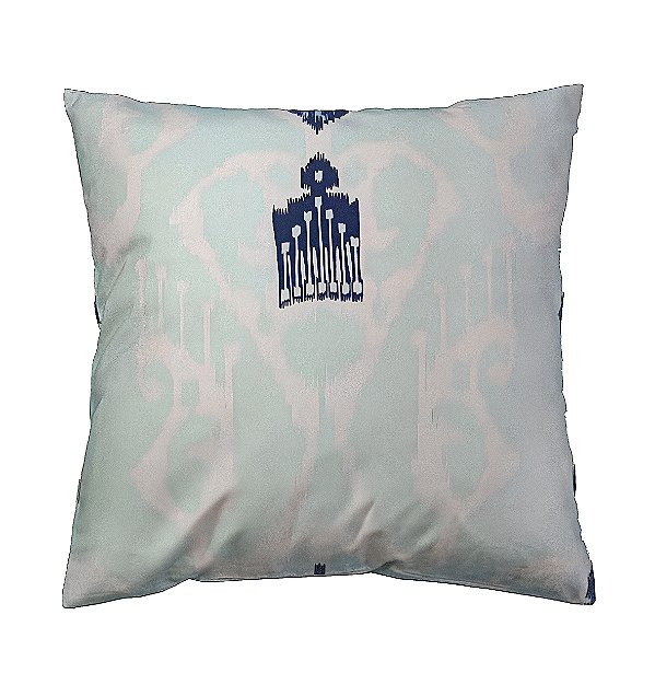 Capa de Almofada Ikat azul clara