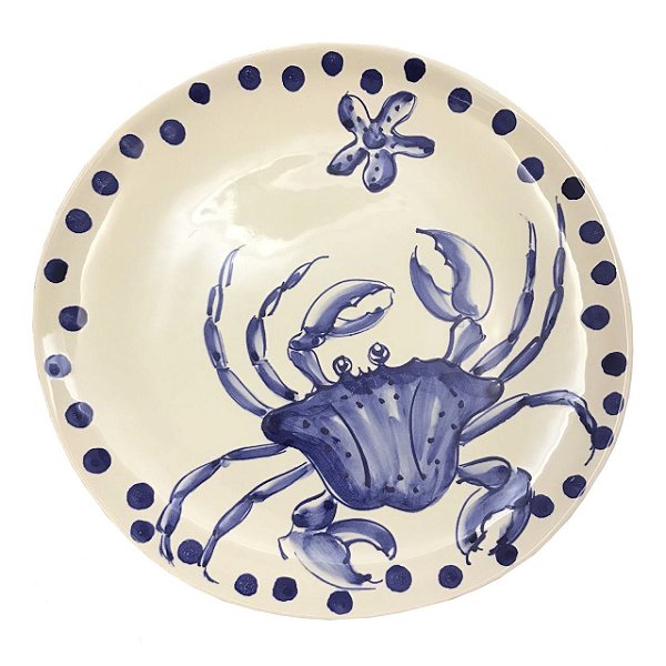 Prato de sobremesa siri azul (jogo com 4)