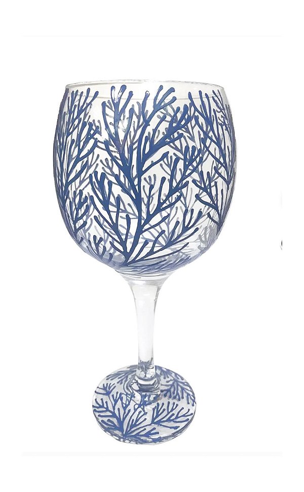 Taça gin coral azul (jogo 2)