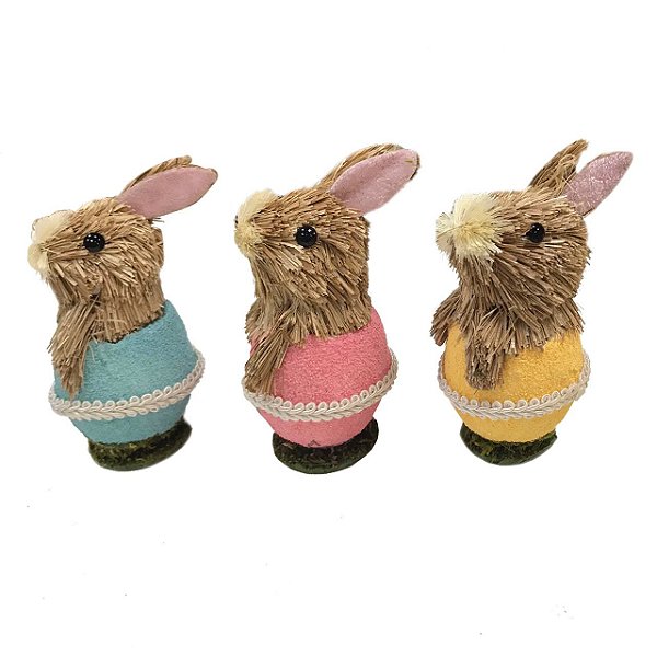 Kit com 3 mini coelhos
