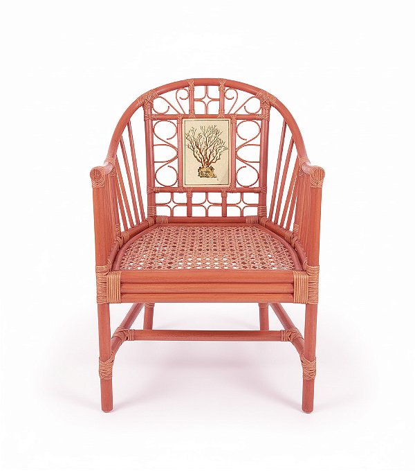 Cadeira chino rouge de fer com coral