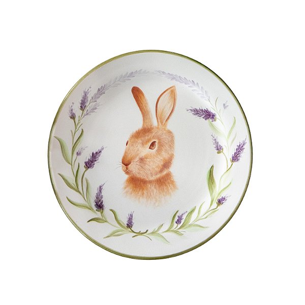 Prato de sobremesa coelho lavanda