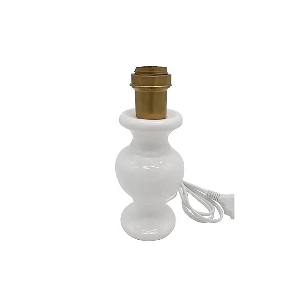 Mini base de abajur branco