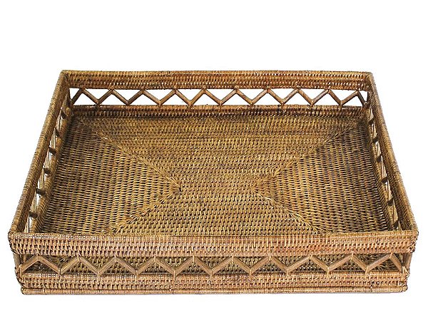 Bandeja rattan lateral trabalhada G