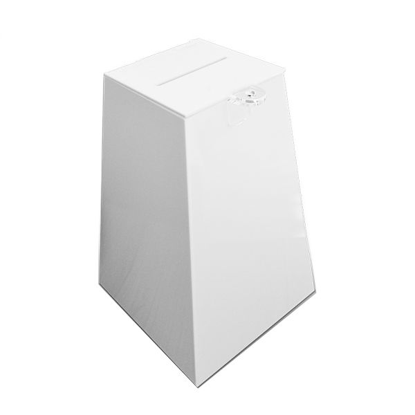 Urna de acrilico leitoso 30 cm x 20 cm