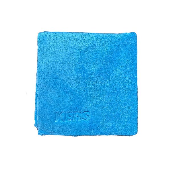 KERS TOALHA DE MICROFIBRA CORAL FLEECE 40X40CM 550GSM AZUL SEM BORDA