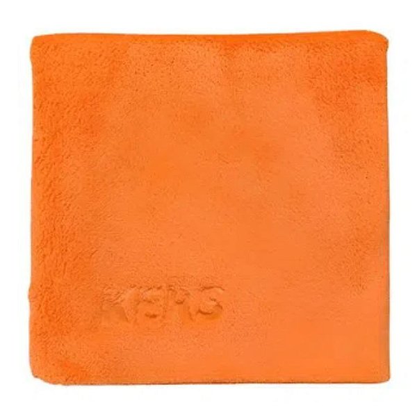 KERS TOALHA DE MICROFIBRA CORAL FLEECE 40X40CM 450GSM LARANJA SEM BORDA