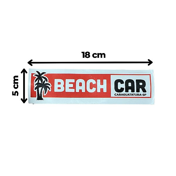 ADESIVO OFICAL BEACH CAR - CARAGUATATUBA BRANCO