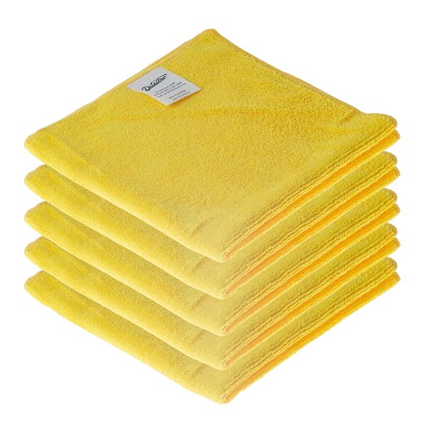 KIT 5 PANOS DE MICROFIBRA 38X38CM 300GSM AMARELO DETAILER